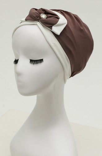 Dark mink Ready to wear Turban 9030-15