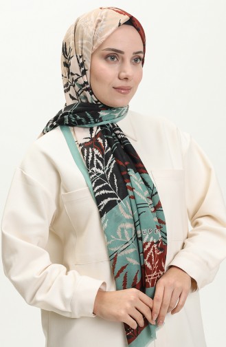 Tree Print Cotton Shawl 2007-14 Black Crepe 2007-14