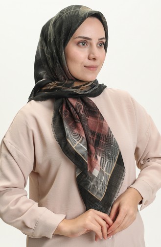 Printed Scarf 13218-12 Black Gray 13218-12
