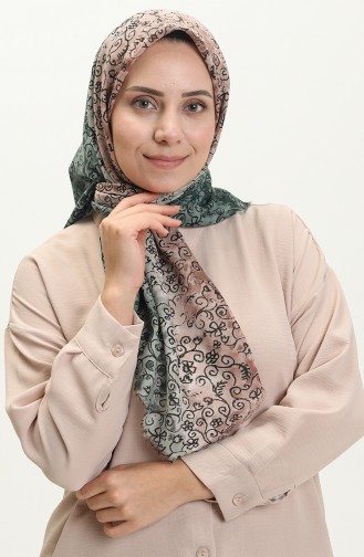 Printed Scarf 13220-04  Milk Coffee 13220-04