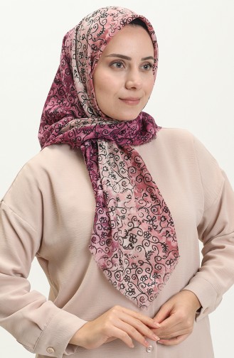Geflammter Schal mit Muster 13220-07 Getrocknete Rose 13220-07