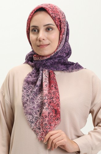 Printed Scarf 13220-09 Plum 13220-09