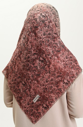 Printed Scarf 13220-10 Dusty Rose Khaki 13220-10