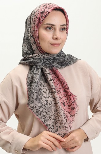 Printed Scarf 13220-11 Anthracite Dusty Rose 13220-11