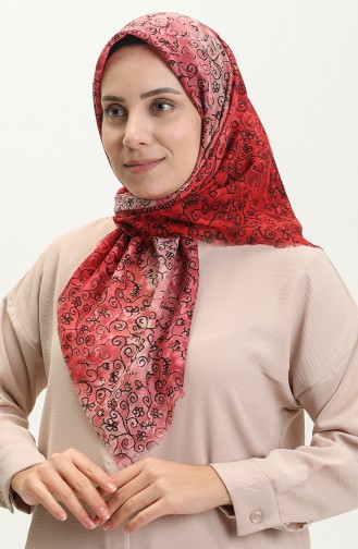 Printed Scarf 13220-13 Claret Red 13220-13