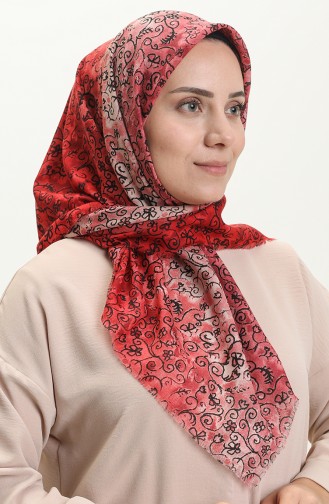 Printed Scarf 13220-13 Claret Red 13220-13