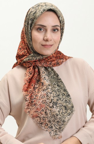 Printed Scarf 13220-14 Khaki 13220-14