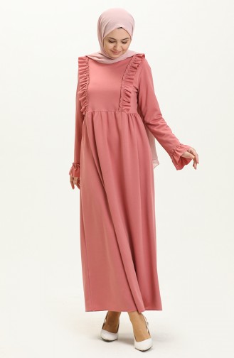 Dusty Rose İslamitische Jurk 7252-01