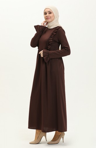 Rüschenkleid 7252-07 Braun 7252-07