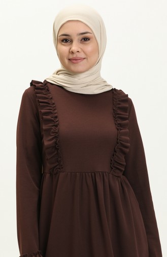 Rüschenkleid 7252-07 Braun 7252-07