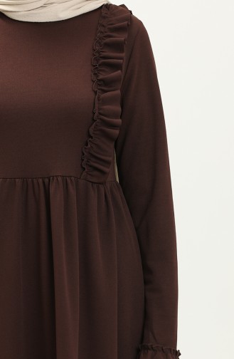 Rüschenkleid 7252-07 Braun 7252-07