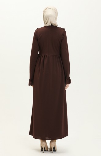 Rüschenkleid 7252-07 Braun 7252-07