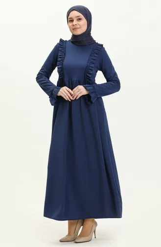 Robe A Froufrous 7252-09 Bleu Marine 7252-09
