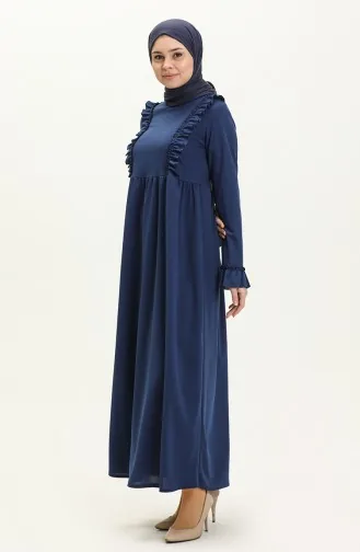 Robe A Froufrous 7252-09 Bleu Marine 7252-09