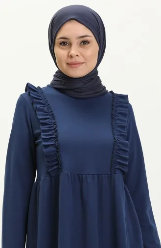Robe A Froufrous 7252-09 Bleu Marine 7252-09