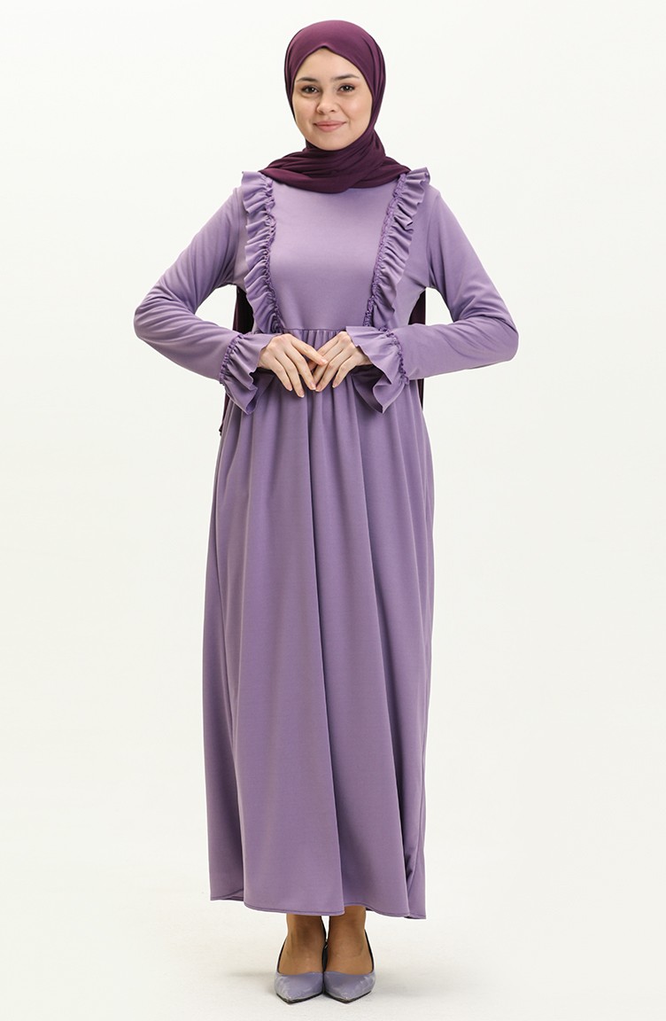 Ruffled Dress 7252 05 Lilac 7252 05 Sefamerve