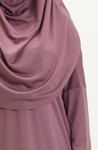 Tek Parça Namaz Elbisesi 1712-08 Gül Kurusu