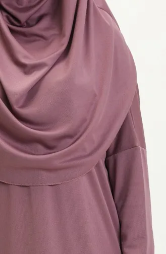 Tek Parça Namaz Elbisesi 1712-08 Gül Kurusu