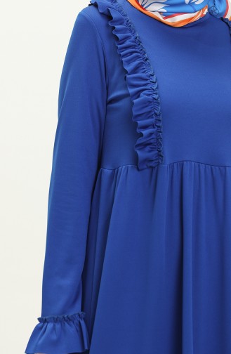 Rüschenkleid 7252-04 Sax Blau 7252-04