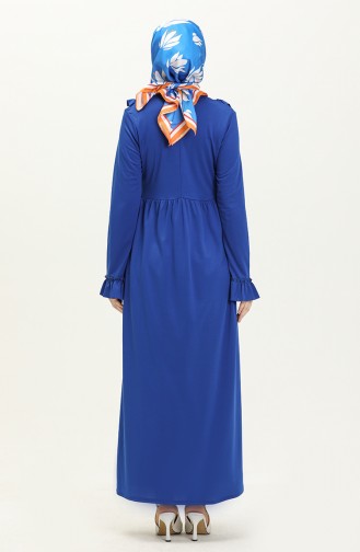 Rüschenkleid 7252-04 Sax Blau 7252-04