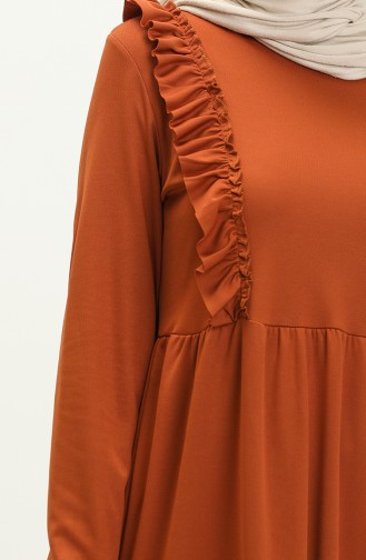 Ruffled Dress 7252-03 Tan 7252-03