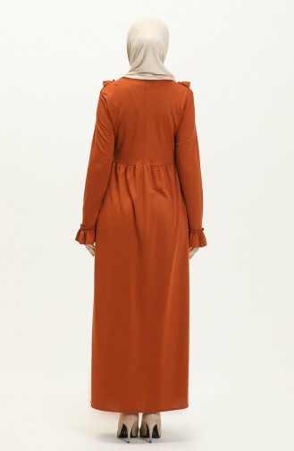 Ruffled Dress 7252-03 Tan 7252-03