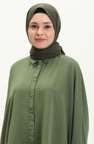 بدلة ثنائية تونيك بنطلون من نسيج آيروبين  4404-01 أخضر عسكري 4404-01