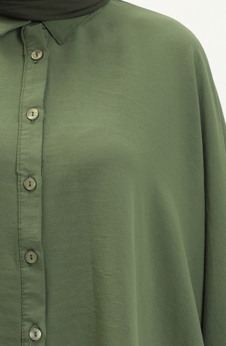 بدلة ثنائية تونيك بنطلون من نسيج آيروبين  4404-01 أخضر عسكري 4404-01