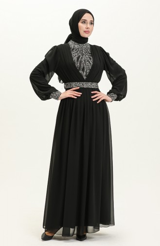 Black İslamitische Avondjurk 52863-01