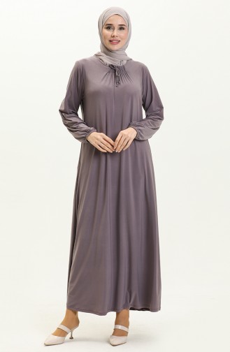 Sandy Kleid mit elastischen Ärmeln 4254-02 Dunkel Nerz 4254-02