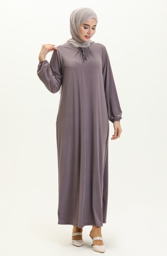 Sandy Kleid mit elastischen Ärmeln 4254-02 Dunkel Nerz 4254-02