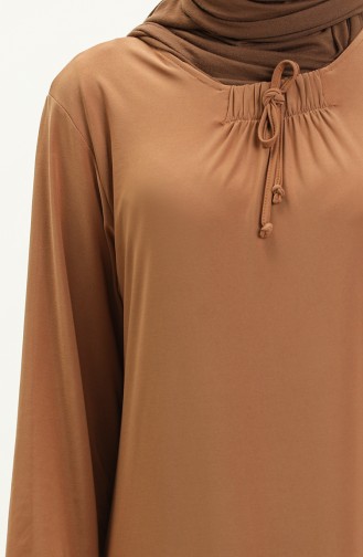 Elastic Sleeve Sandy Dress 4254-04 Mustard 4254-04