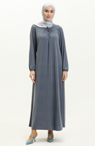 Sandy Kleid mit elastischen Ärmeln 4254-05 Grau 4254-05