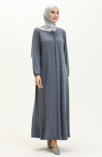 Sandy Kleid mit elastischen Ärmeln 4254-05 Grau 4254-05