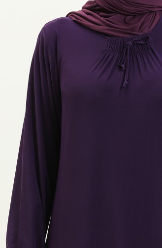 Elastic Sleeve Sandy Dress 4254-07 Purple 4254-07