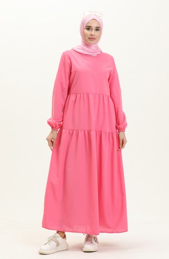 Gerafftes Kleid 1858-01 Rosa 1858-01