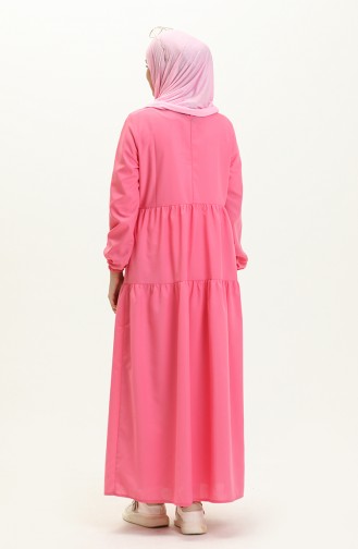 Shirred Dress 1858-01 Pink 1858-01