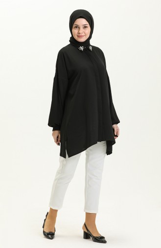 Collar Stone Shirt Tunic 4412-01 Black 4412-01