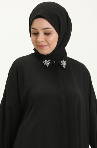 Tunique Chemise à Col Pierre 4412-01 Noir 4412-01