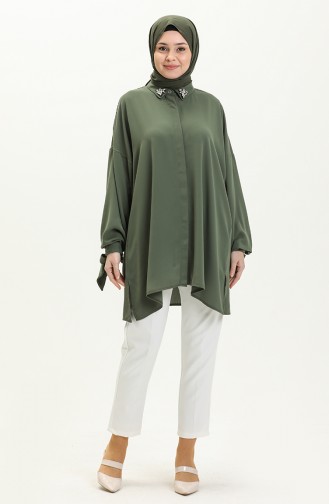 Collar Stone Shirt Tunic 4412-02 Khaki 4412-02