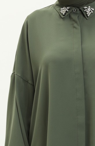 Collar Stone Shirt Tunic 4412-02 Khaki 4412-02