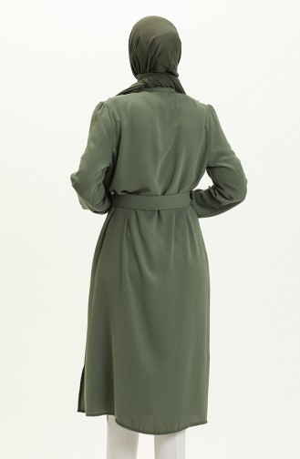 Tunique a Ceinture et Col de Pierre 4413-02 Khaki 4413-02