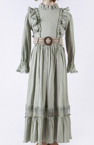 Sea Green Children`s Dress 2442FRYK-03
