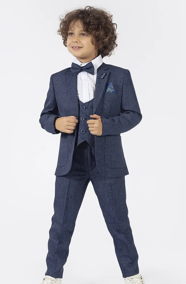 Navy Blue Baby and Children`s Set 2408409410-02