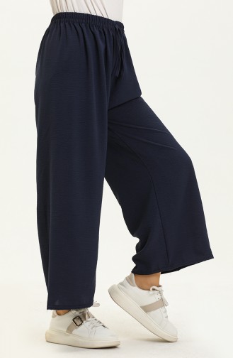 Aerobin Fabric wide Leg Pants 00014-03 Dark Blue 00014-03