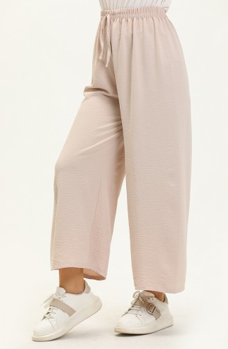 Weit geschnittene Hose aus Stoff von Aerobin 00014-07 Creme 00014-07