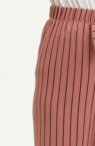 Striped wide Leg Pants 8588-03 Dusty Rose 8588-03