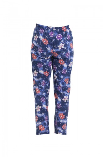 Akbeniz Pyjama Bas En Coton Pour Femme 27391 Bleu Marine 2643.Lacivert