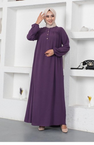 Purple Hijab Dress 5011BGM.MOR