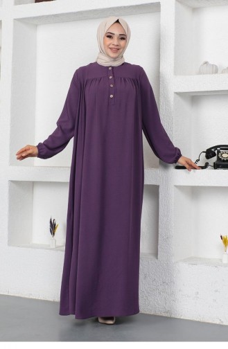 Purple Hijab Dress 5011BGM.MOR